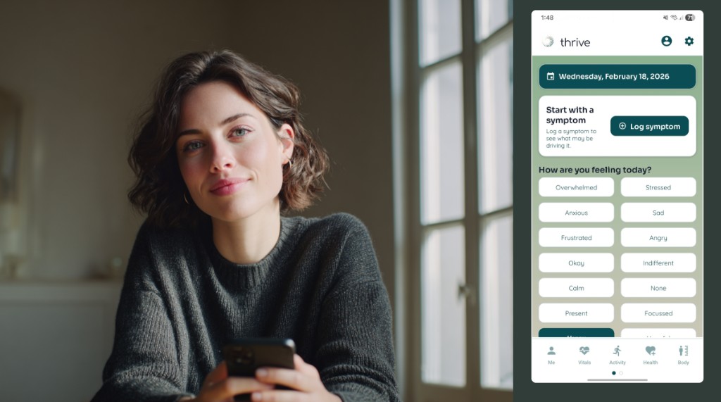 Daily check-in for mood, symptoms and habits