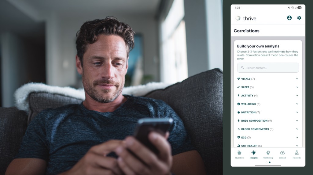 Insights and correlations view